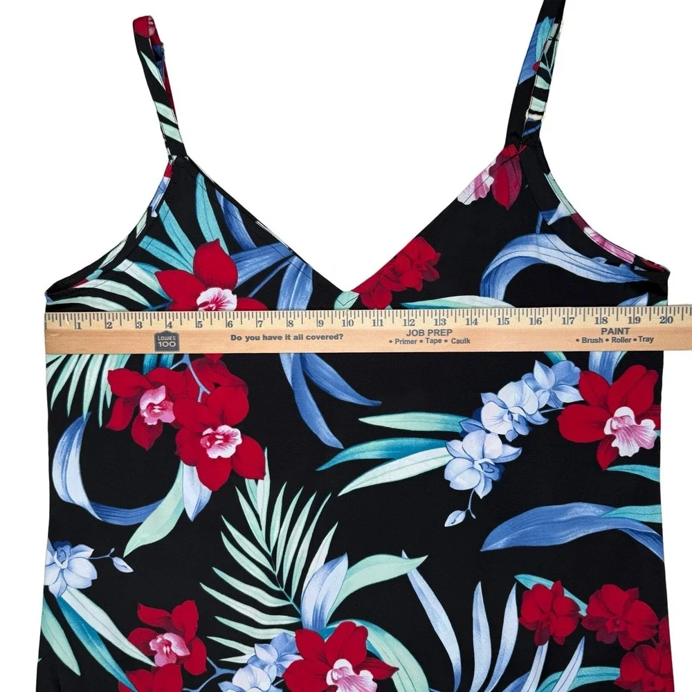 Tommy Bahama Dress Large Midnight Orchid Asymmetric Beach Resort Tropical - Picture 9 of 9